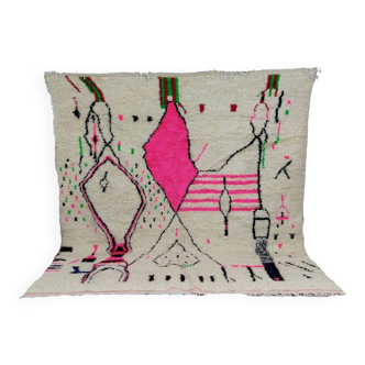 Pink Berber rug 266 X 242 CM