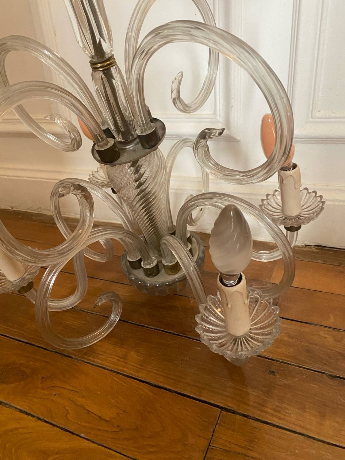 Murano glass chandelier 1950