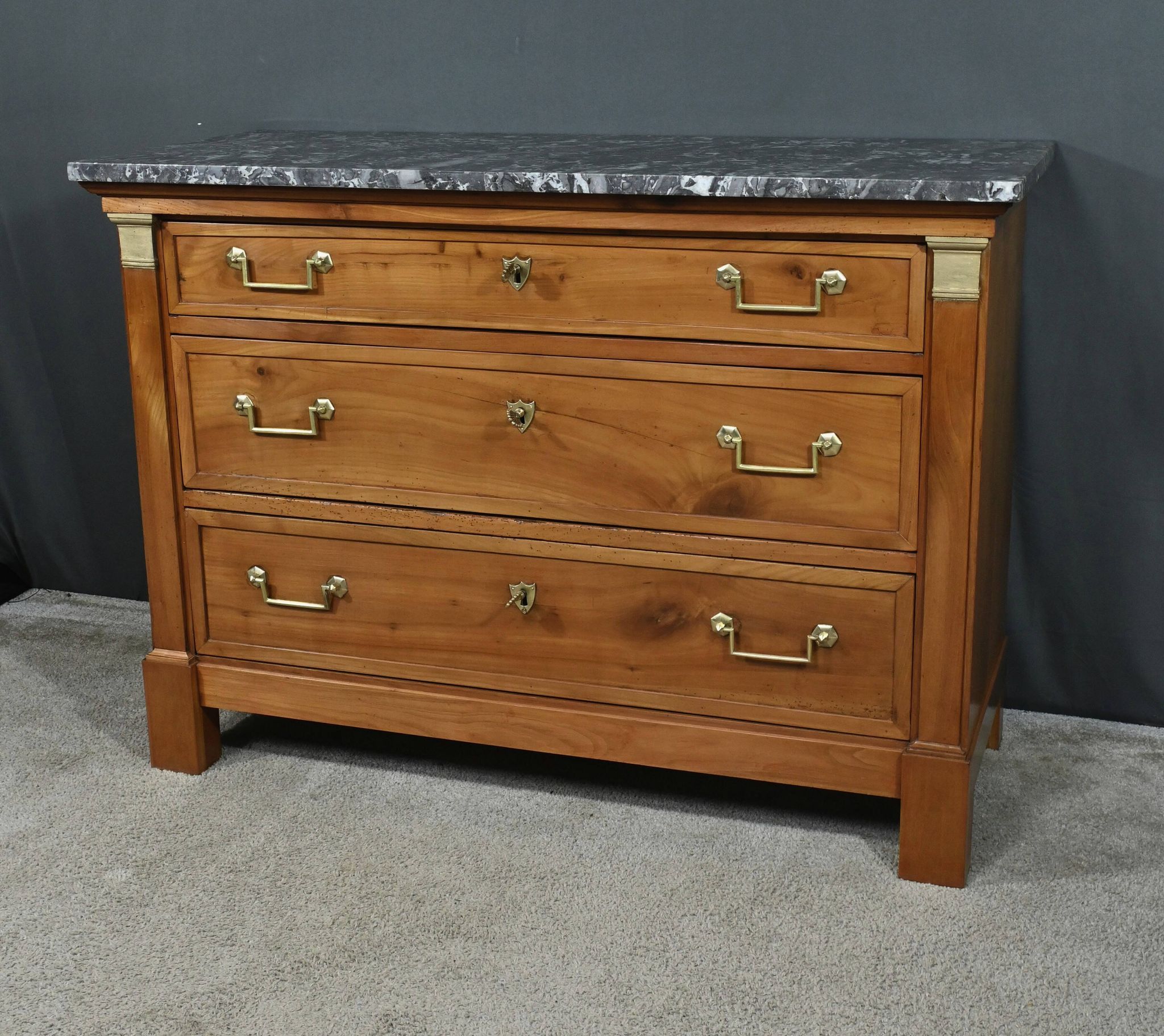 Small Cherrywood Chest of Drawers, Directoire Period – Early 19th Century