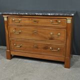 Small Cherrywood Chest of Drawers, Directoire Period – Early 19th Century