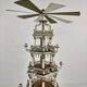 19th century handmade Christmas pyramid – rare and beautiful German folk art piece