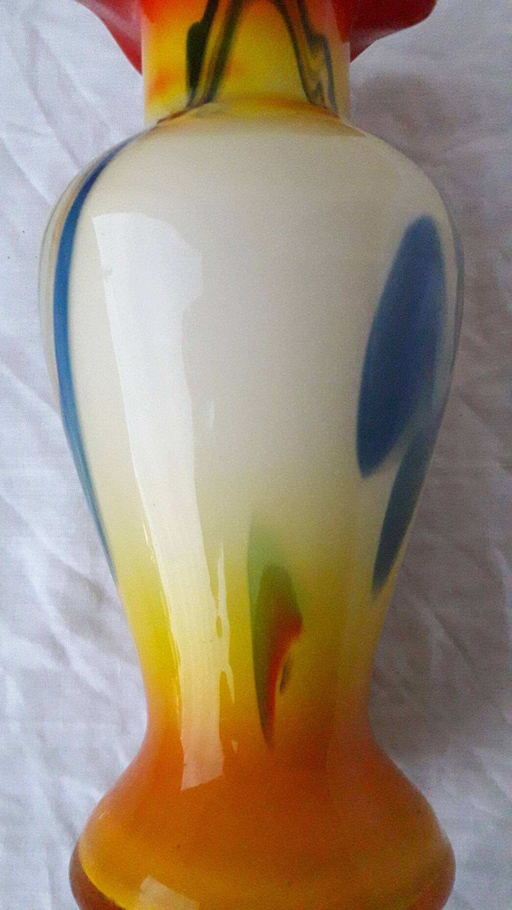 Tony Henri multicoloured glass vase