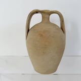 Jar, amphora, vase, in terracotta with handles, southern France, 1950