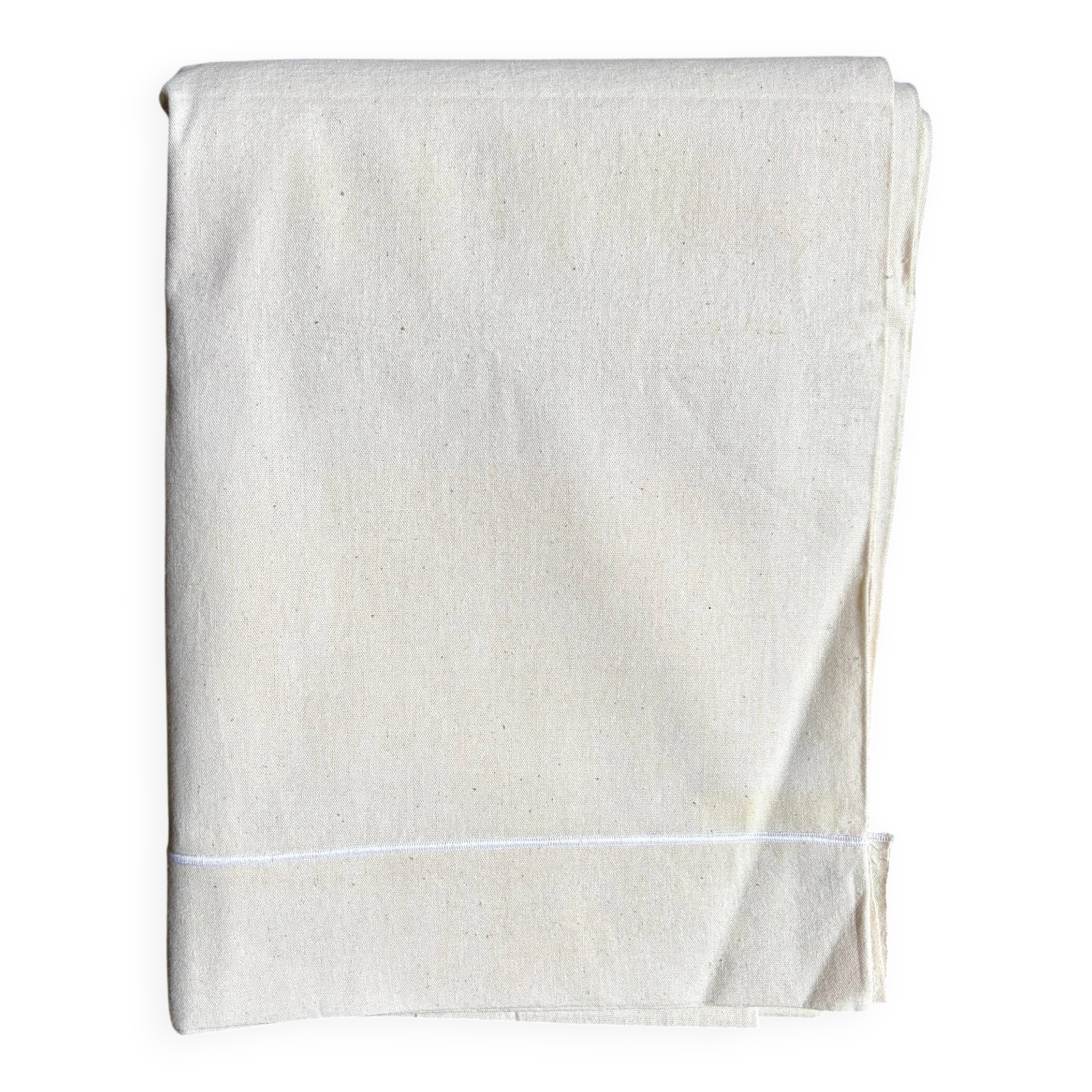 Beige linen sheet with hemstitching #11 ☐ 220 x 310 cm