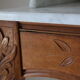 Louis XV-style toilet table in walnut and marble