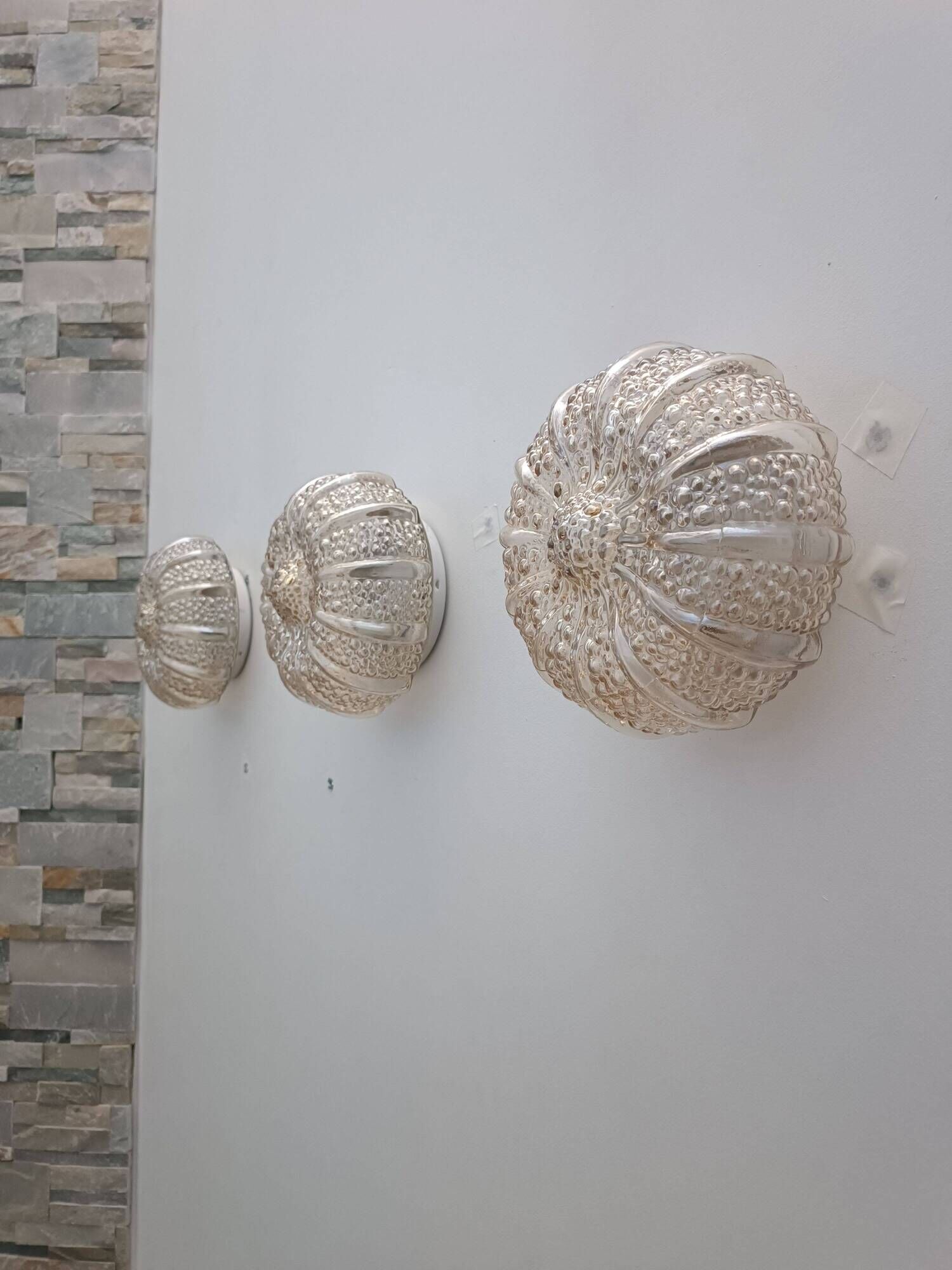 Bubble wall lights by Helena Tynell for Glashutte Limburg 1970s