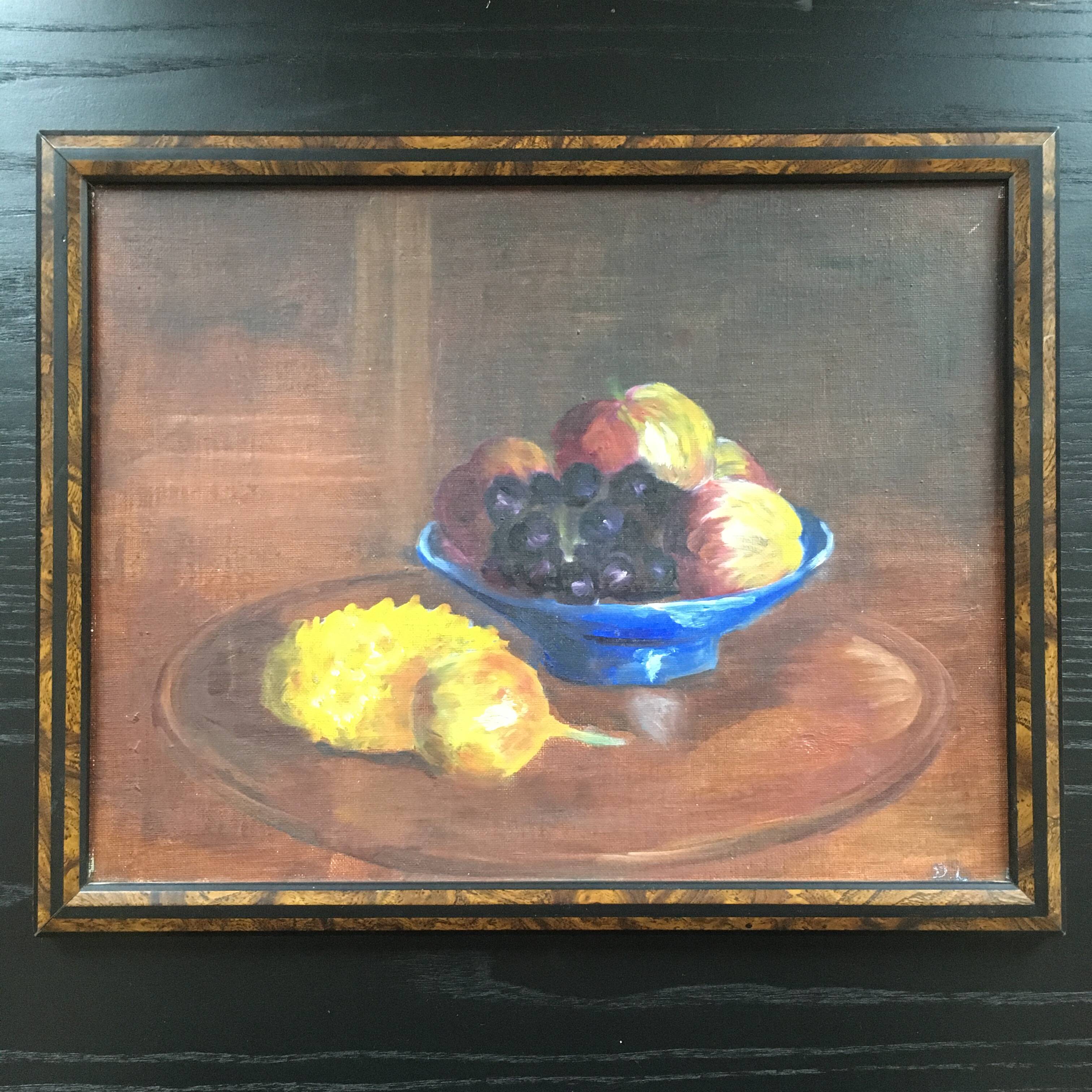 Old fruit bowl painting