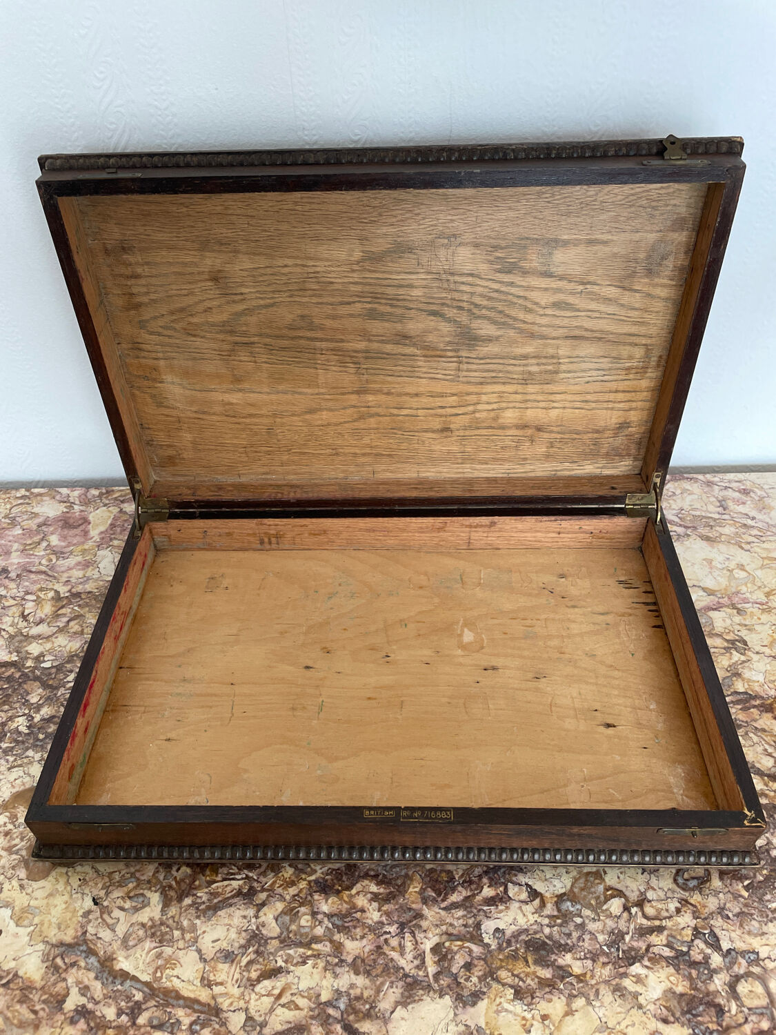 Wooden travel writing box