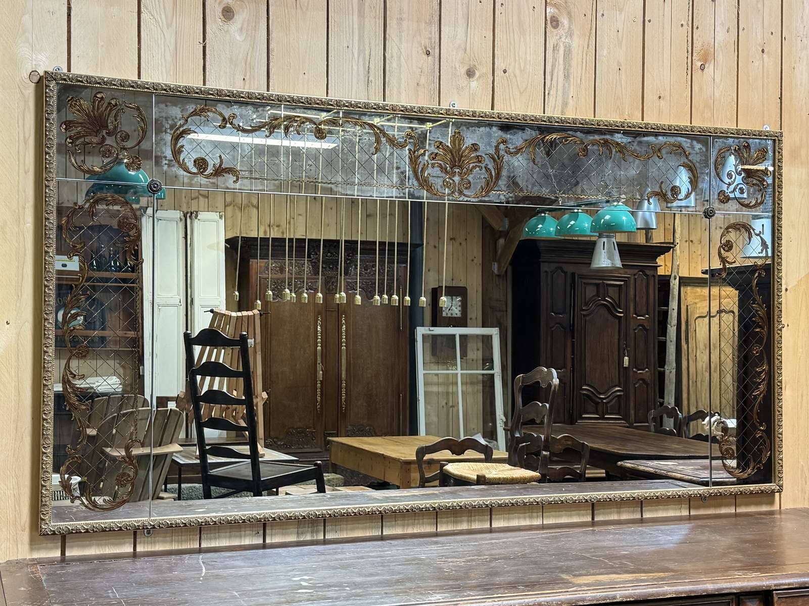 Large bistro mirror from the 1970s