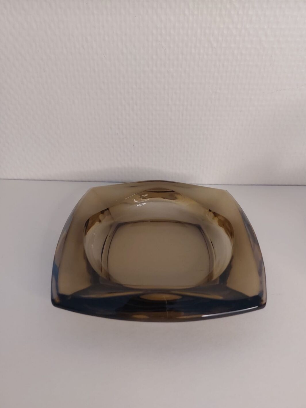 Black glass ashtray