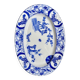 Large oval dish Creil & Montereau in blue ironstone, "Japan" service