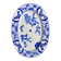Large oval dish Creil & Montereau in blue ironstone, "Japan" service