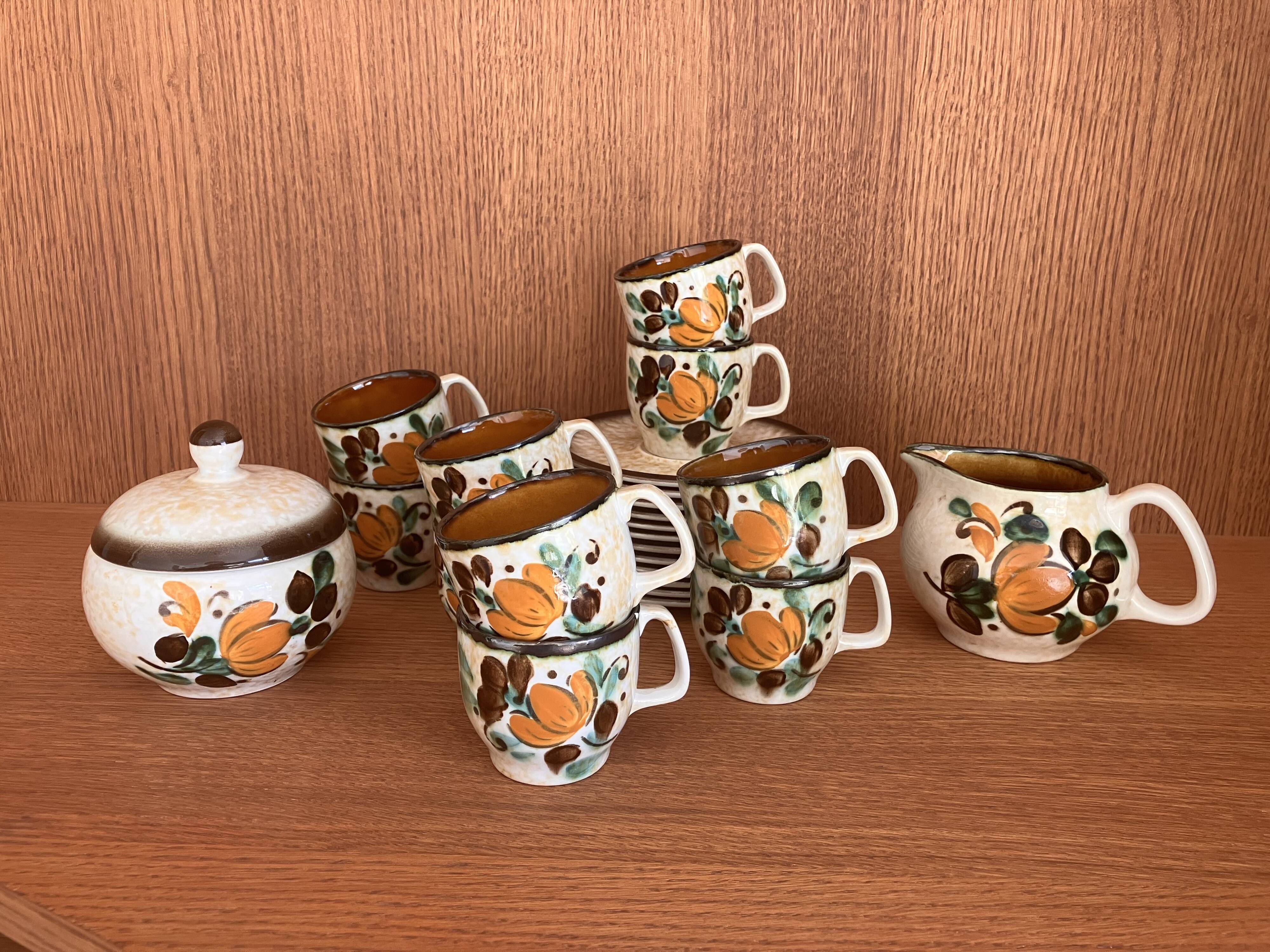 Boch Belgium La Louvière Corfu coffee set