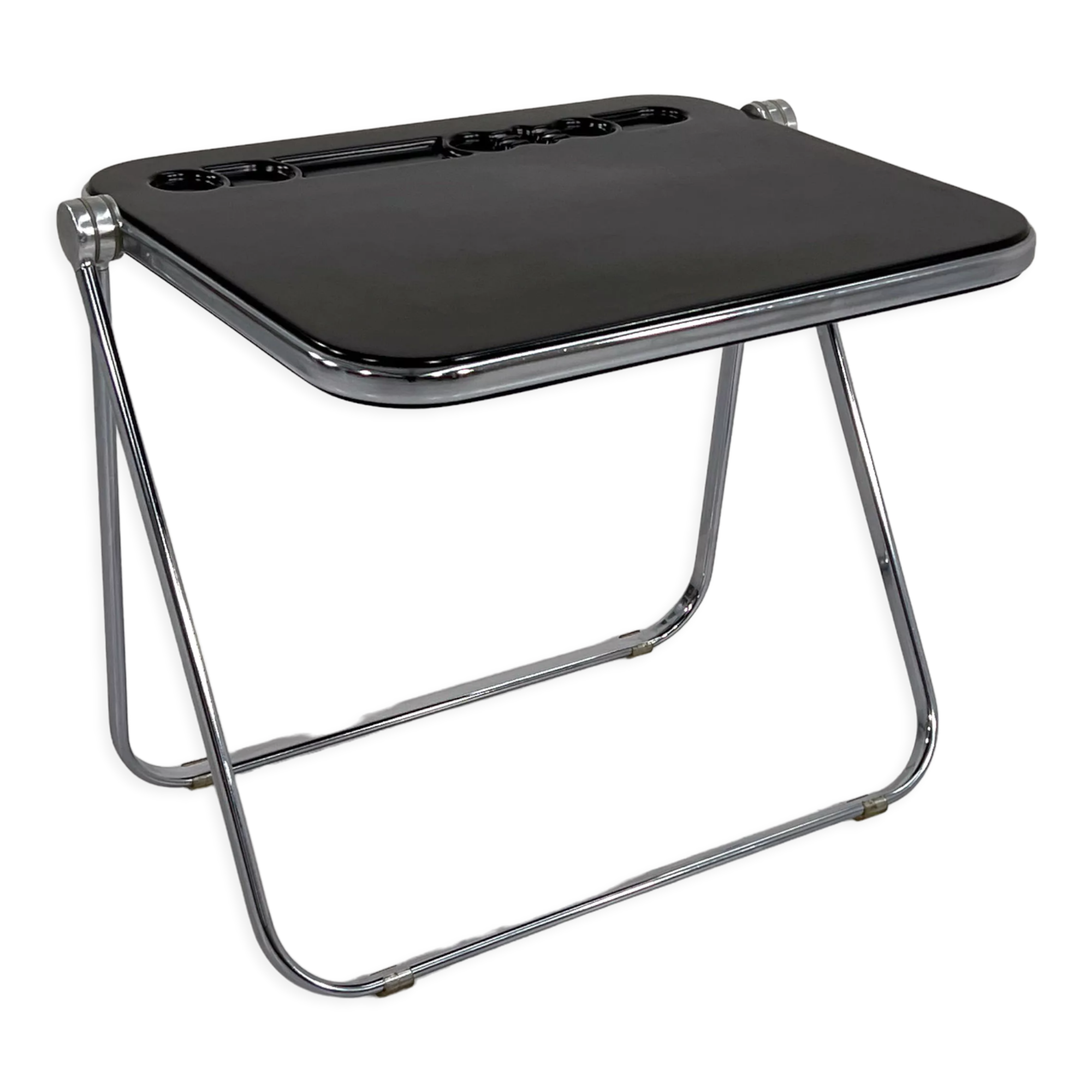 Black Plato foldable desk by Giancarlo Piretti for Anonima Castelli 1970