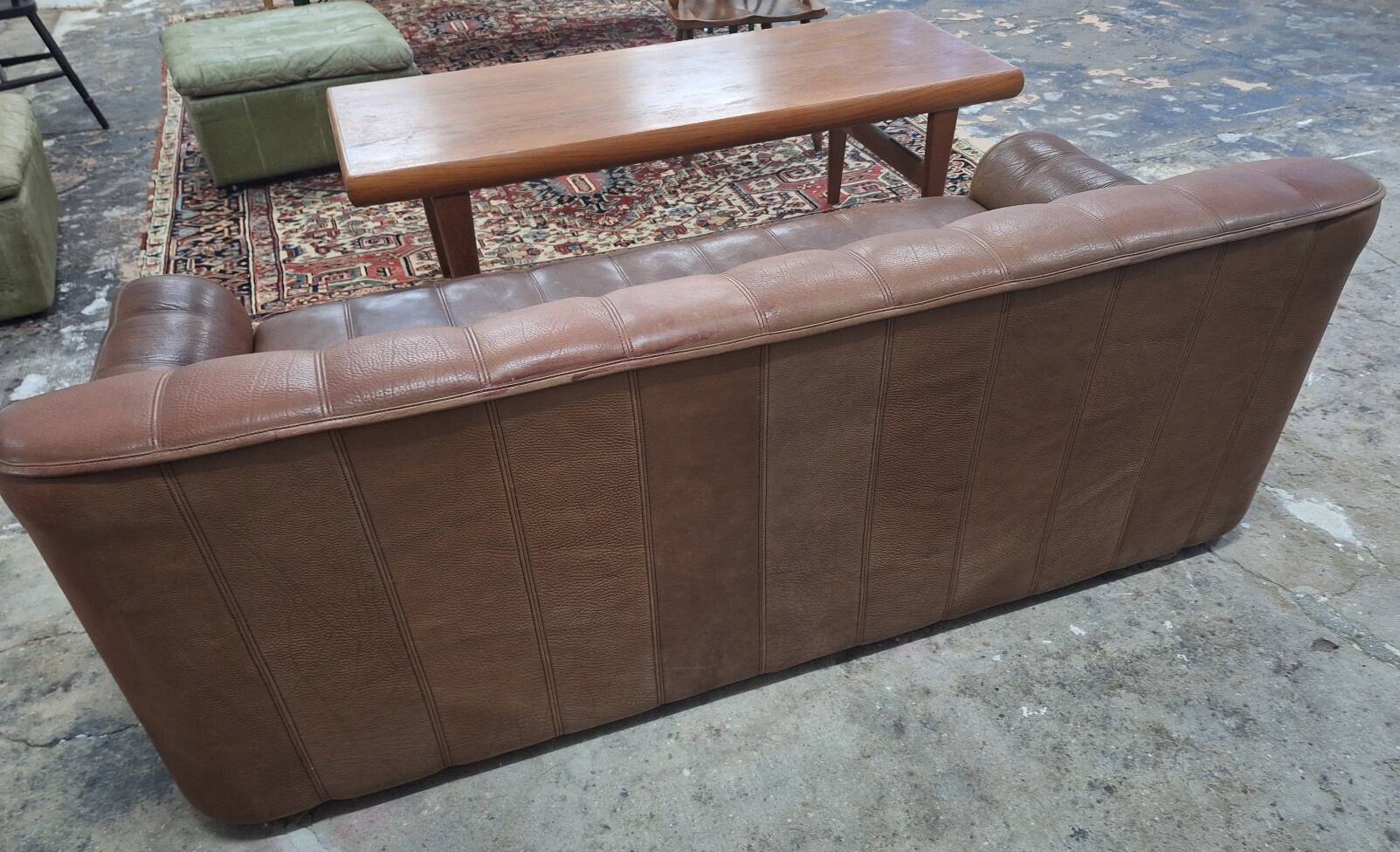 De Sede DS44 buffalo leather 3-seater sofa, 1970s