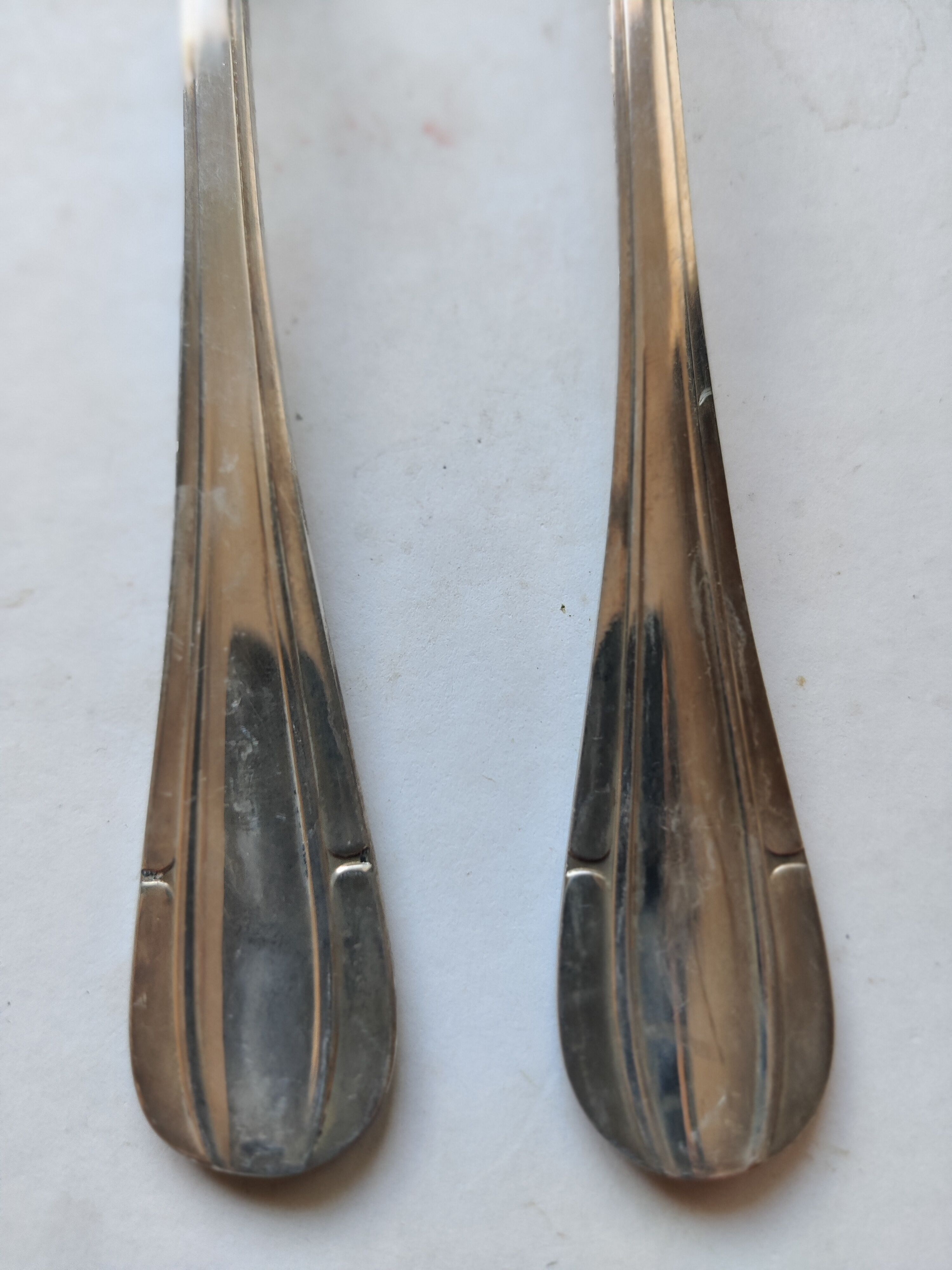 White box fork spoon silver plated