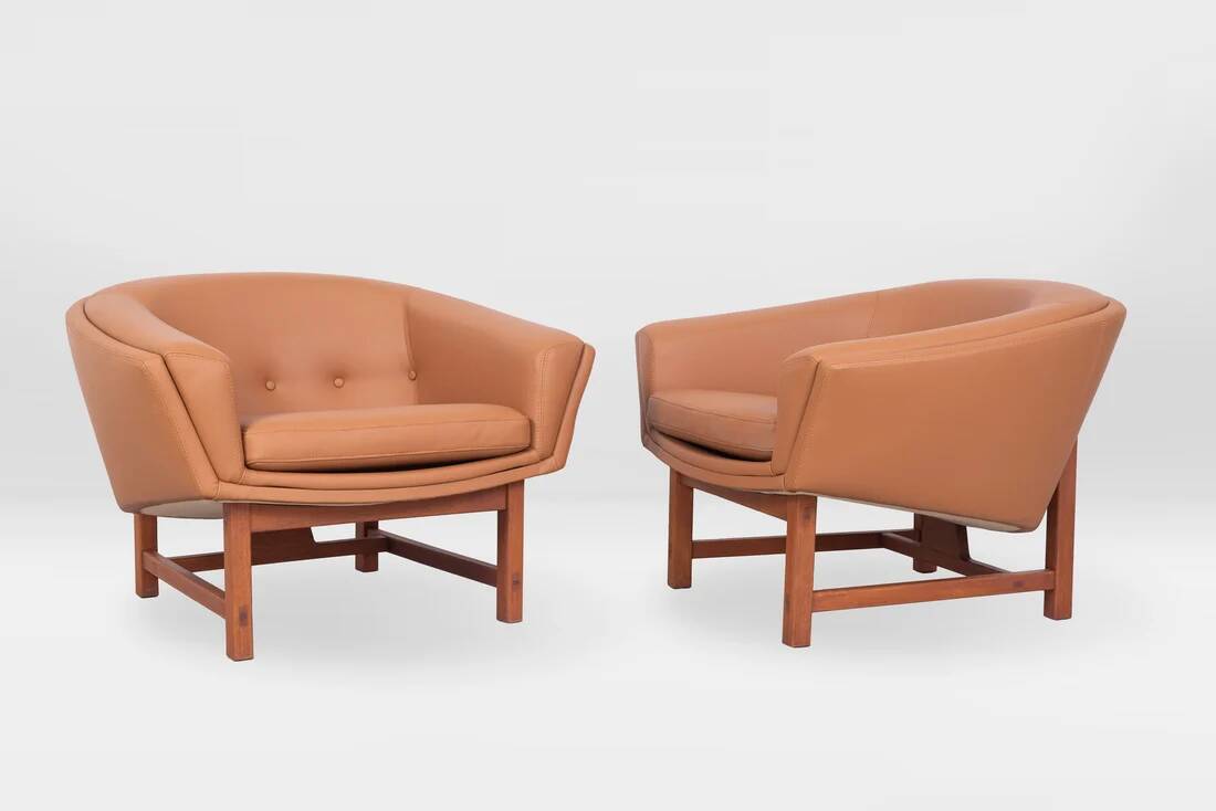Pair of Corona lounge chairs by Lennart Bender, 1970