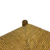 Vintage Danish papercord stool rope beech mid century '60s design