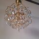 Vintage italian circular chandelier crystal drops