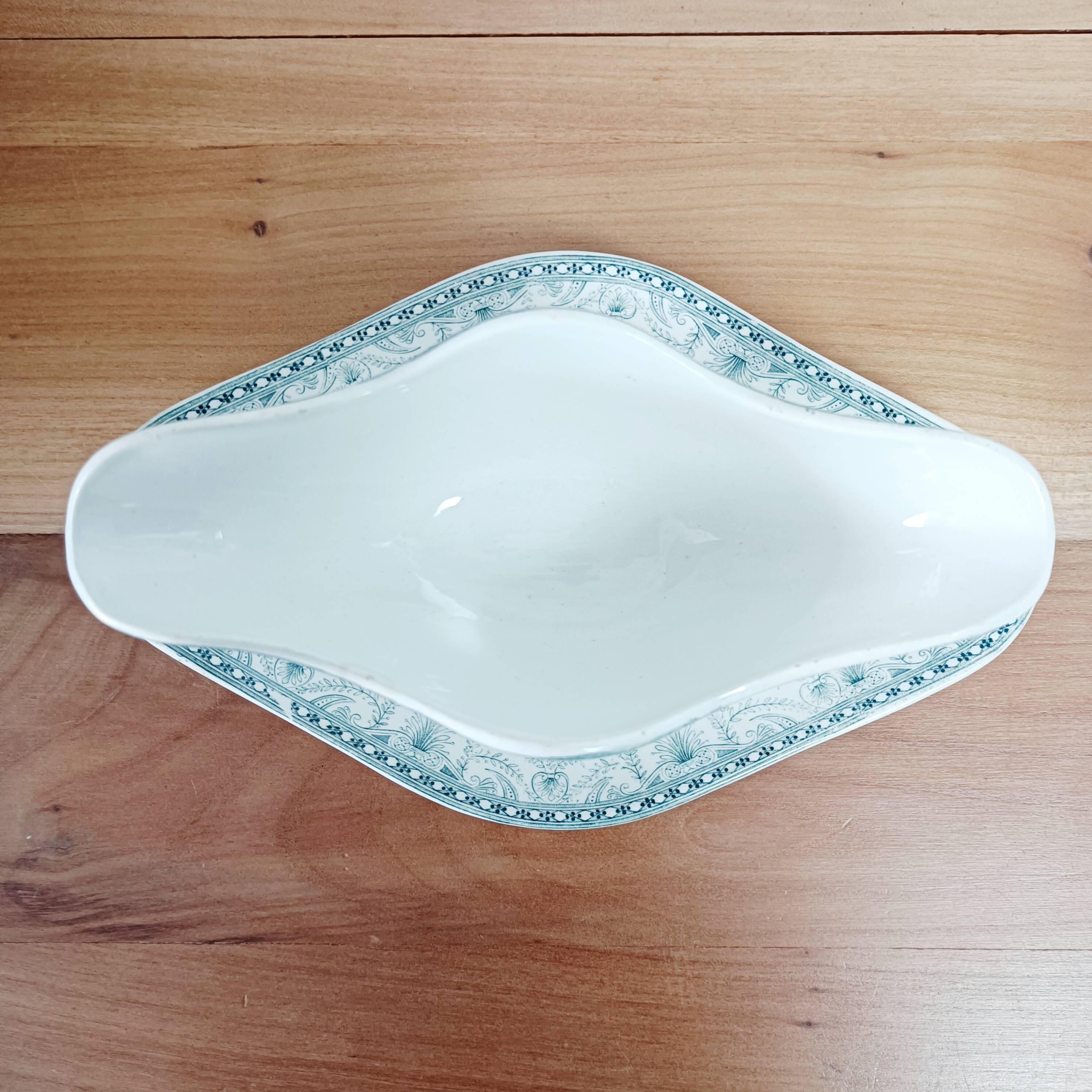 Saucière iron earth, green décor