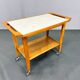 Vintage Wood and Plywood Serving Cart, 1970's
