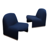 1970s Alky Armchairs by Giancarlo Piretti for Castelli. Restored Pair