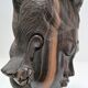 Buste en bois de femme à coiffe florale travail sculptural des années 60-70