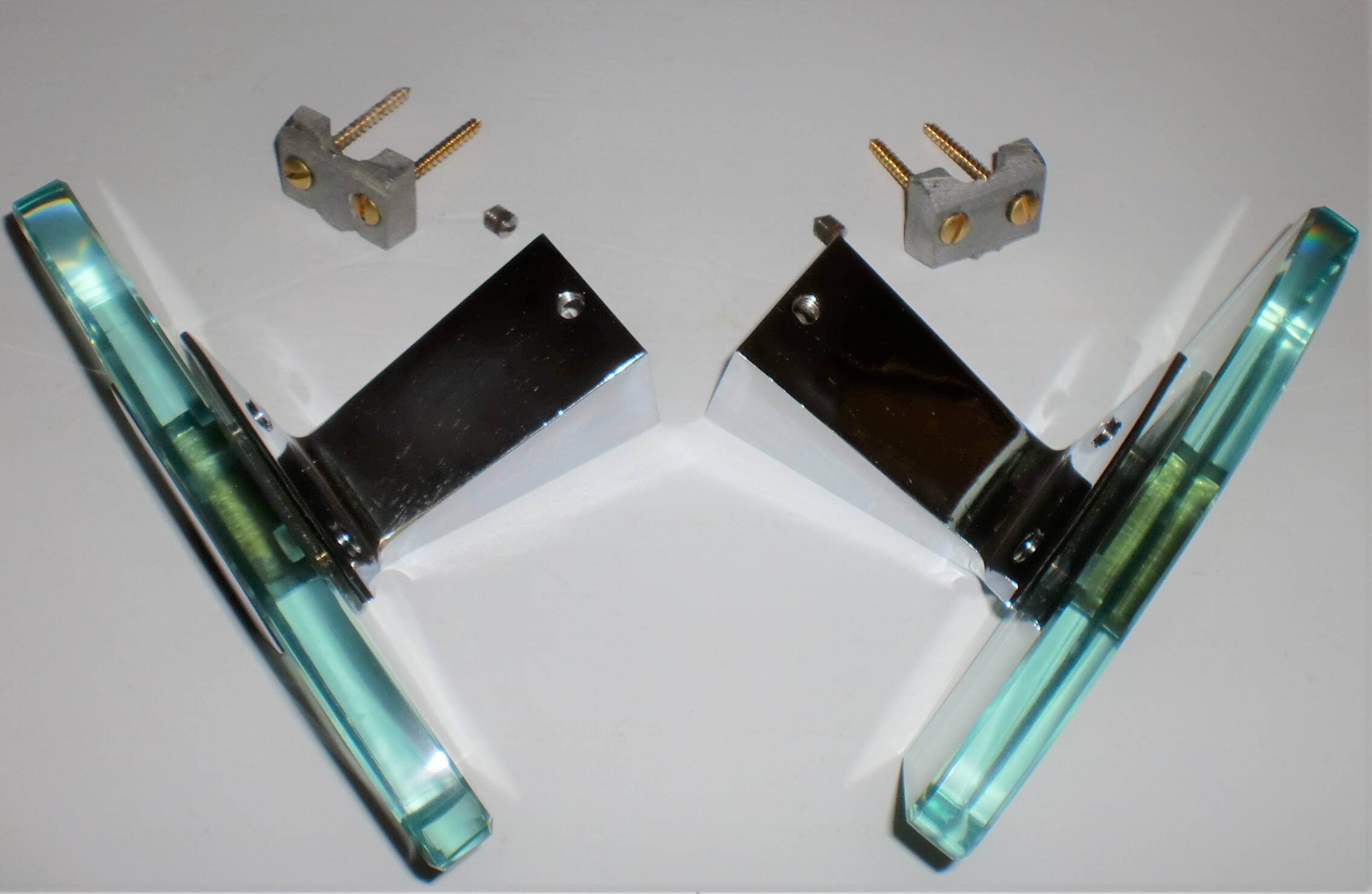 2 rare coat hooks for Fontana Arte Italy