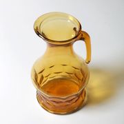 Rare Vintage Designer Italian Amber Glass Pitcher / Mid-century Jug / Italy