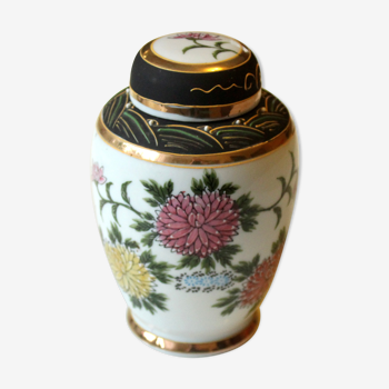 Boîte à thé en céramique japonaise 1980