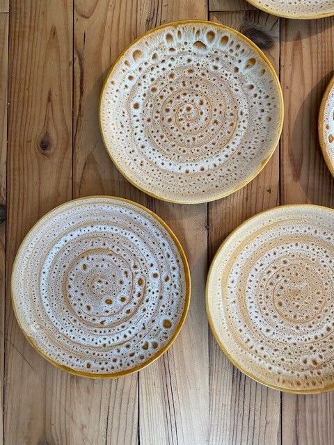Rare 6 Niderviller Model Fauve Dessert Plates