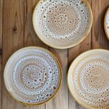 Rare 6 Niderviller Model Fauve Dessert Plates