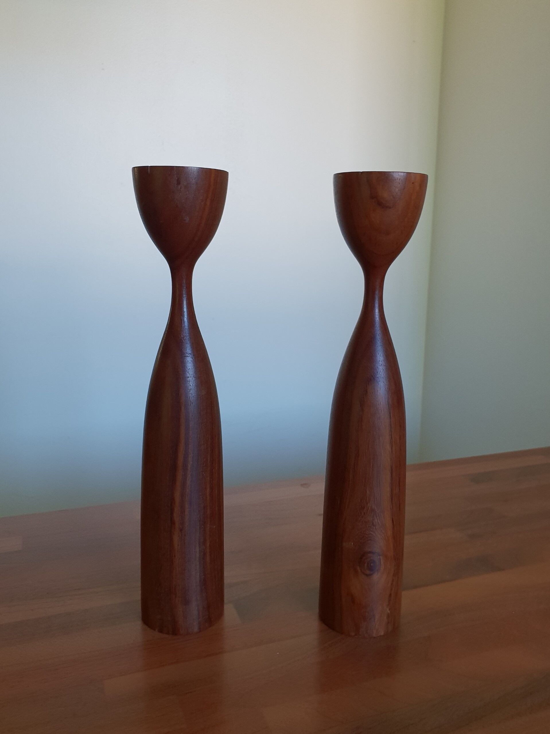 Pair of Scandinavian candlesticks 1960