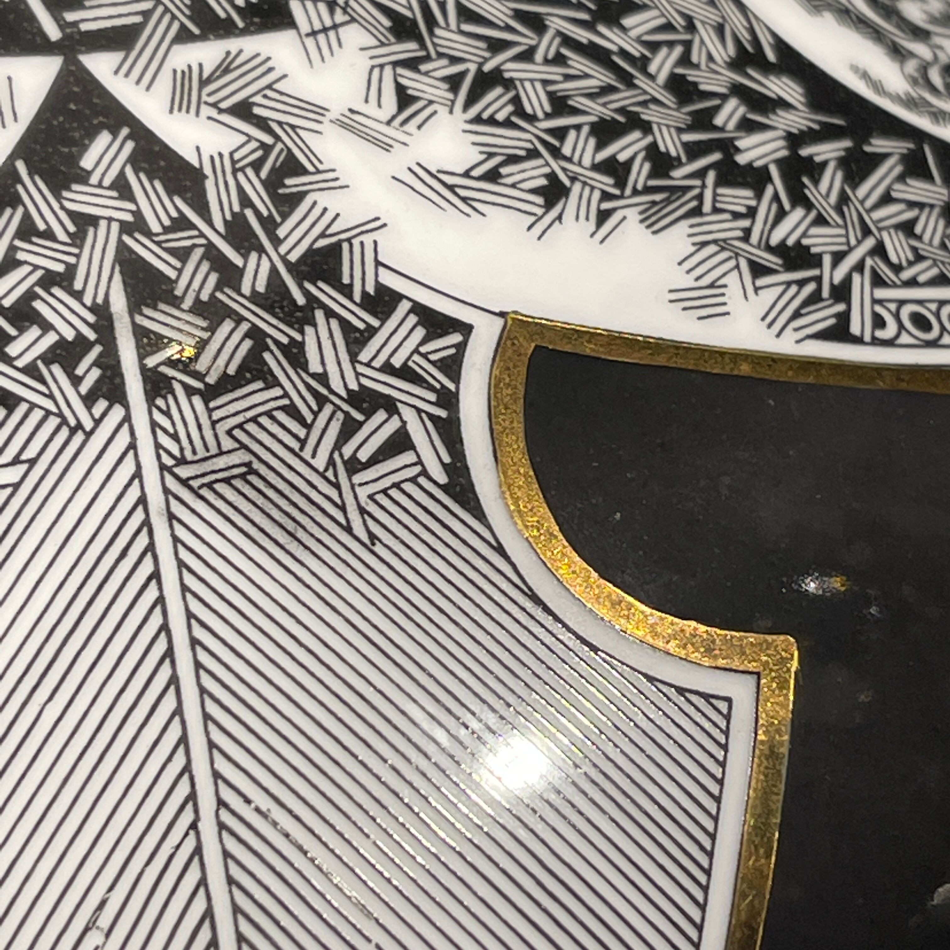 Vase by endre szasz for hollohaza hungary, golden porcelain, 1970s