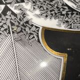 Vase by endre szasz for hollohaza hungary, golden porcelain, 1970s