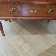 Art Deco chest of drawers - 4 drawers - locks - checkered wood veneer top - 50s