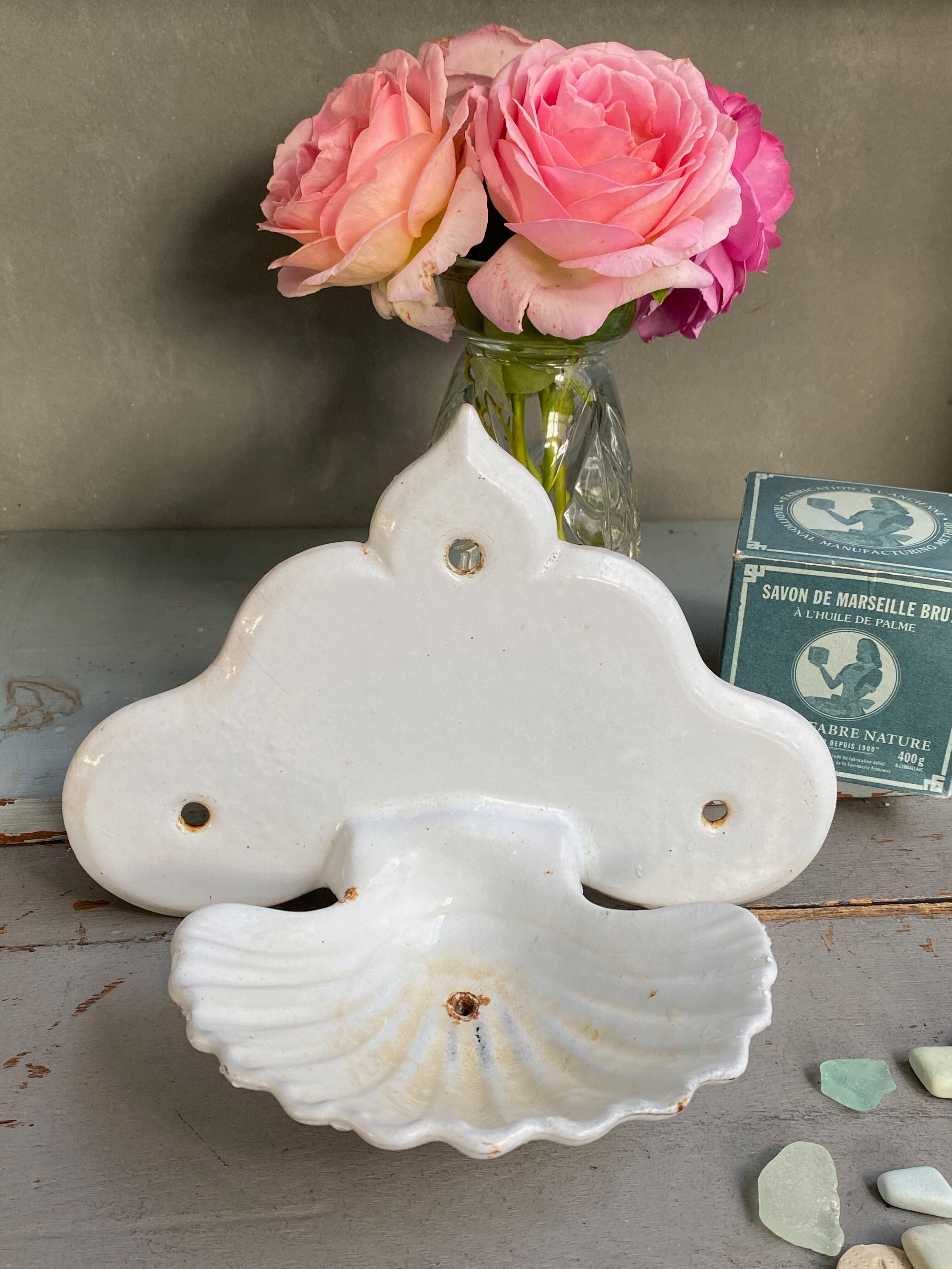 Enamelled soap holder size XL