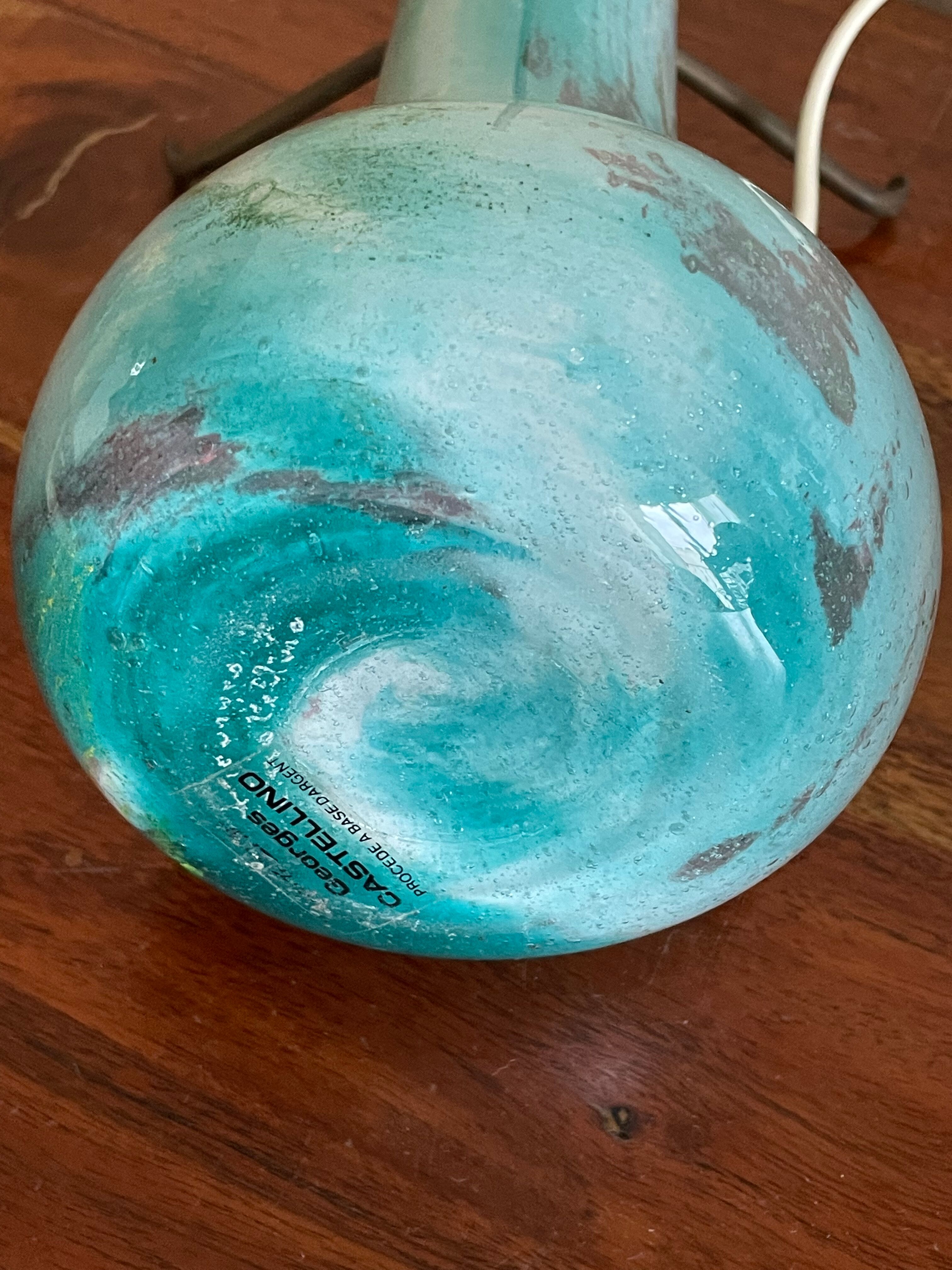 Lamp foot Georges Castellino blown glass
