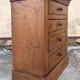 Small workshop cabinet with four drawers, mahogany finish and lined interiors.