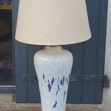 Lamp from the house Le Dauphin in ceramic and gilded brass