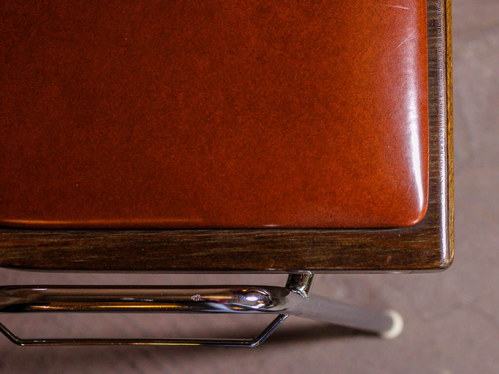 6 Baumann chairs in cognac imitation leather, circa 1960