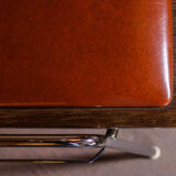 6 Baumann chairs in cognac imitation leather, circa 1960