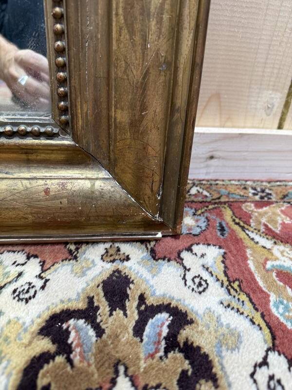 Miroir époque Louis Philippe à la feuille d'or 140x100 cm