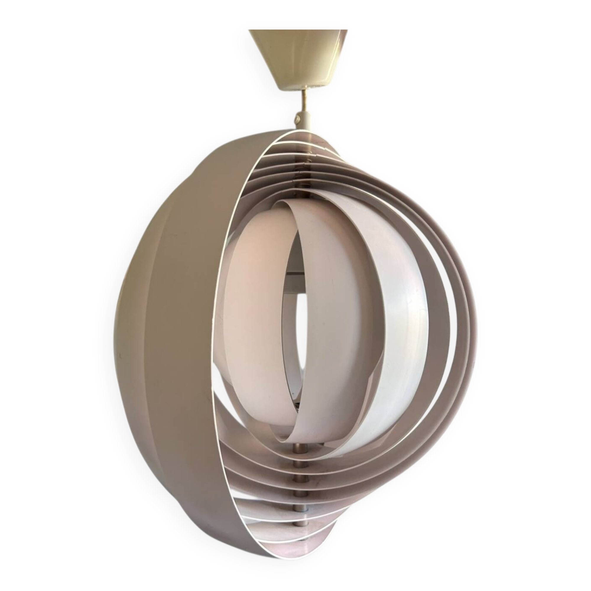 Lampe Pentant « Moon » originales de Verner Panton des années 1960