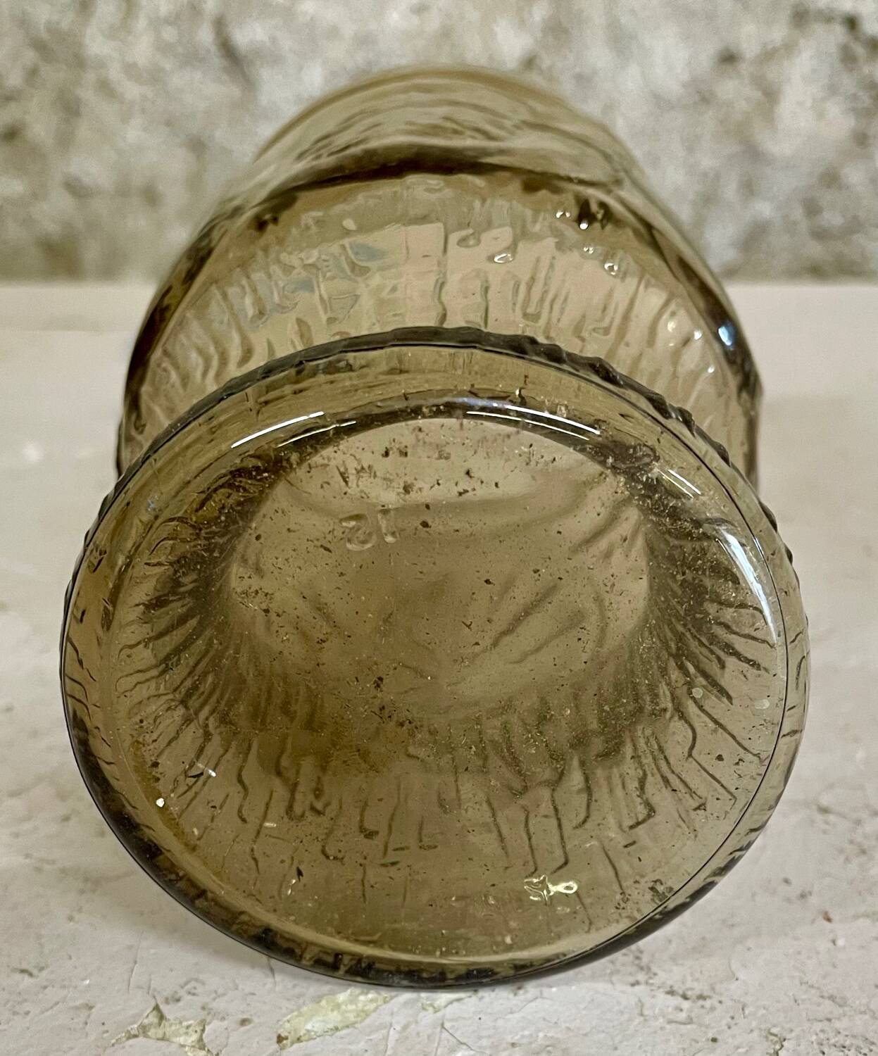 Service à orangeade verre fumé noir ancien/vintage