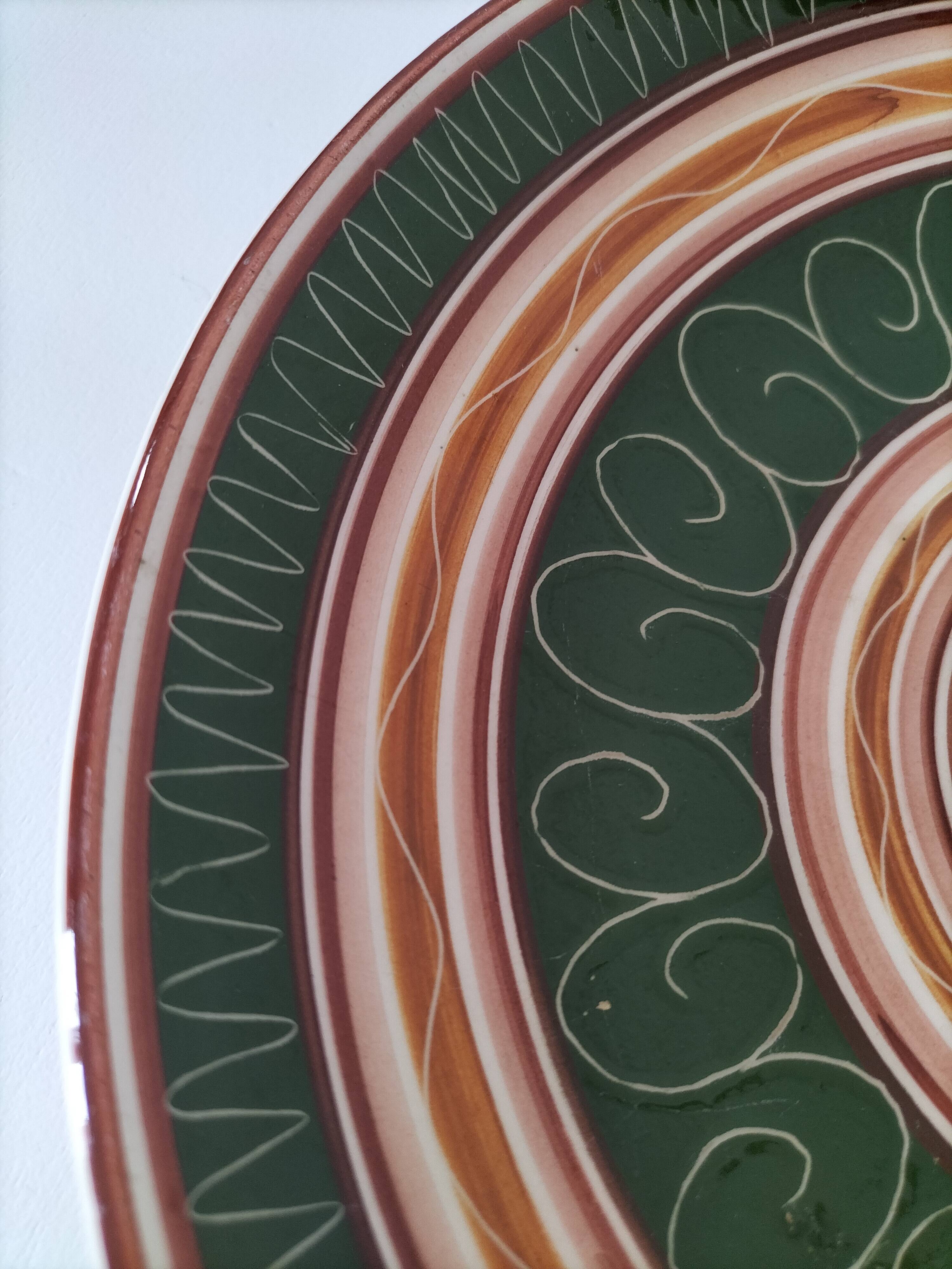 Handmade soup plate – Gruyère pottery – 1950s–70s