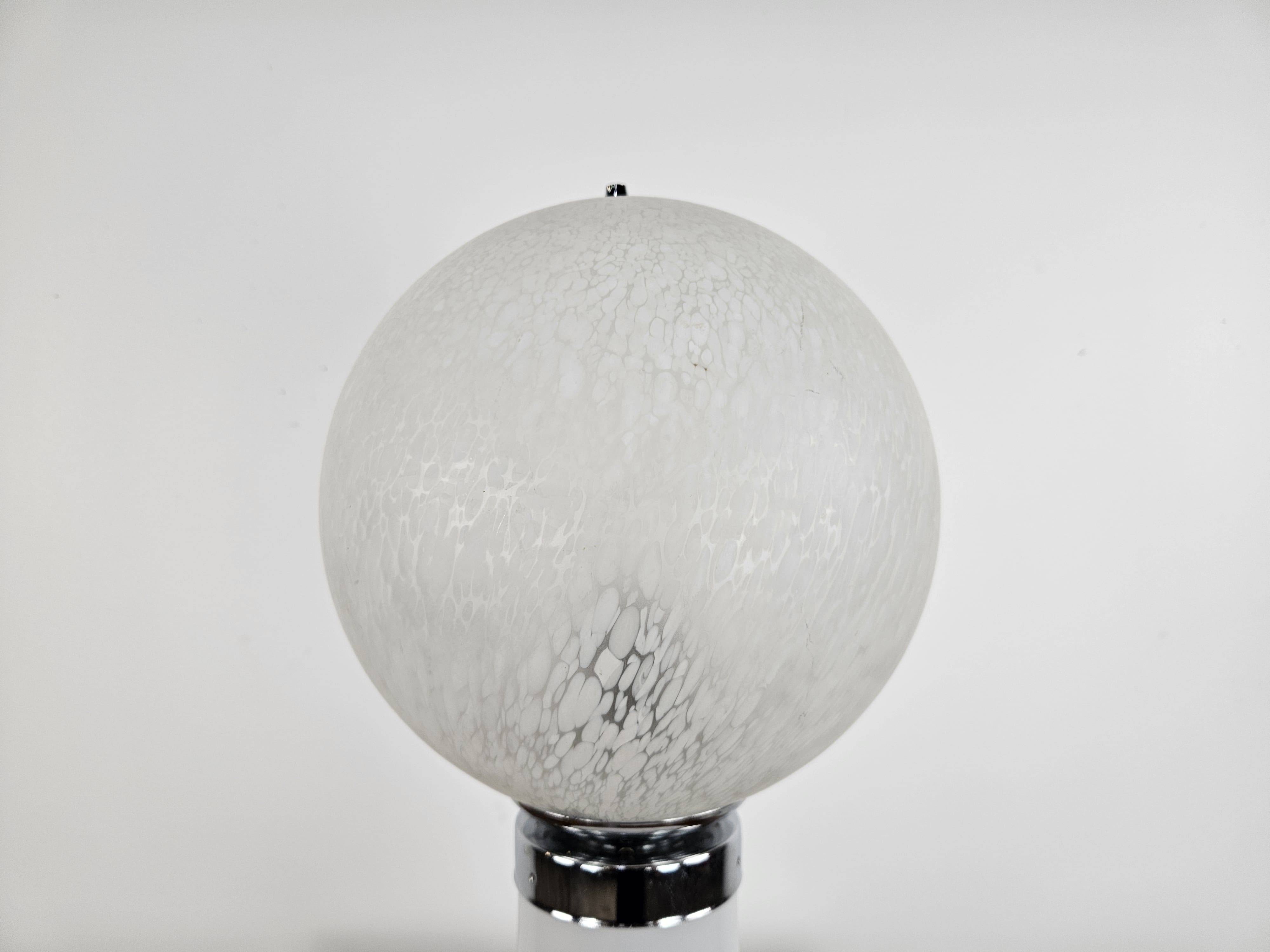 Lampe de table 2 feux en verre de Murano, 1970