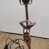 Art Deco lamp, bronze & glass paste