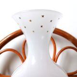 Vase en verre opalin aux étoiles
