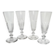 4 crystal champagne flutes